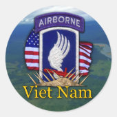 173e luchtbrug over ABN vietnam veteranen veterane Ronde Sticker (Voorkant)
