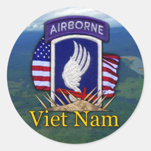 173e luchtbrug over ABN vietnam veteranen veterane Ronde Sticker
