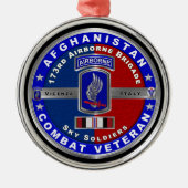 173e luchtbrug over Afghanistan Veteraan Metalen Ornament (Voorkant)