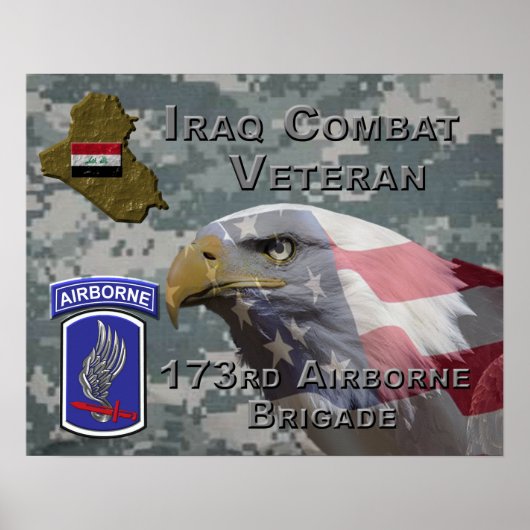 173e luchtbrug over Irak Veteraan Poster (Voorkant)