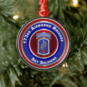 173e Luchtlandingsbrigade Kerstmis Metalen Ornament