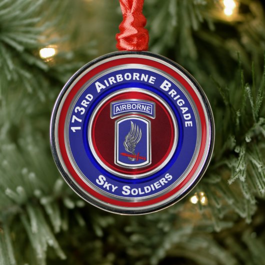 173e Luchtlandingsbrigade Kerstmis Metalen Ornament (Boom)
