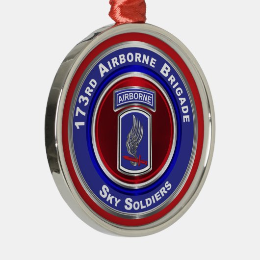 173e Luchtlandingsbrigade Kerstmis Metalen Ornament (Rechts)