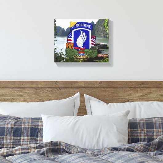 173e Luchtlandingsbrigade Vietnam Oorlogsveteranen Canvas Afdruk (Insitu (Slaapkamer))