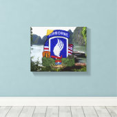 173e Luchtlandingsbrigade Vietnam Oorlogsveteranen Canvas Afdruk (Insitu (Houten vloer))