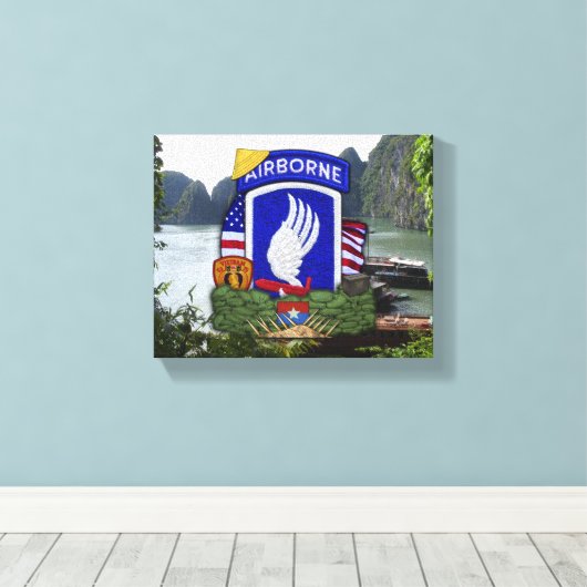 173e Luchtlandingsbrigade Vietnam Oorlogsveteranen Canvas Afdruk (Insitu (Houten vloer))
