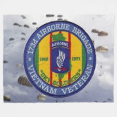 173e LUCHTVAARTPARACHUTE-REGIMENT Fleece Deken (Voorkant (Horizontaal))