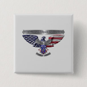 173e vlucht "Proud to Served" Vierkante Button 5,1 Cm