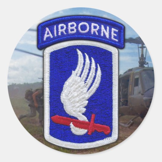 173rd ABN Airborne Brigade veterans veterans LRRP Ronde Sticker (Voorkant)