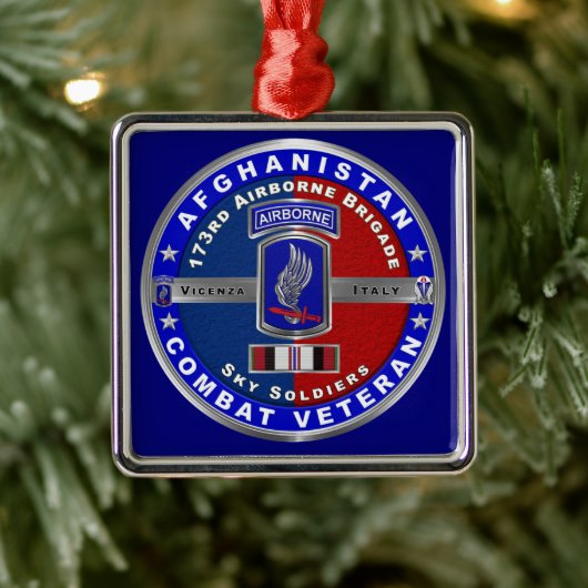 173rd Airborne Brigade Afghanistan Vet Christmas Metalen Ornament (Boom)