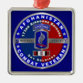 173rd Airborne Brigade Afghanistan Vet Christmas Metalen Ornament (Voorkant)