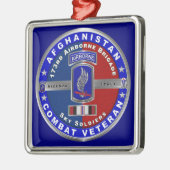 173rd Airborne Brigade Afghanistan Vet Christmas Metalen Ornament (Links)