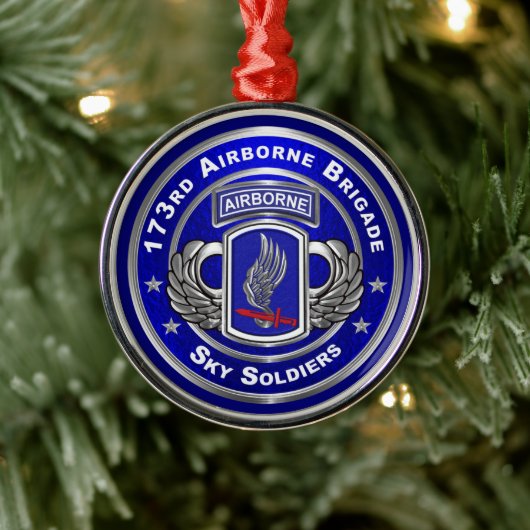 173rd Airborne Brigade Christmas Metalen Ornament (Boom)