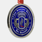 173rd Airborne Brigade Christmas Metalen Ornament (Rechts)