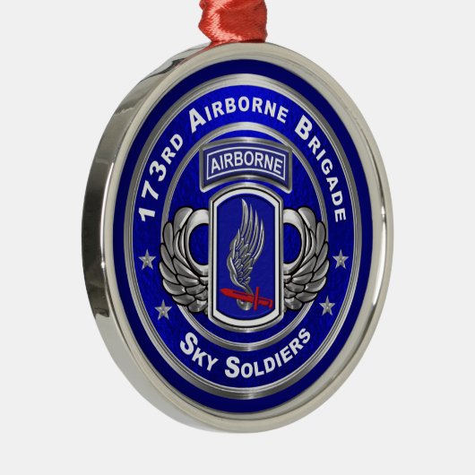 173rd Airborne Brigade Christmas Metalen Ornament (Rechts)