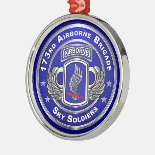 173rd Airborne Brigade Christmas Metalen Ornament (Links)