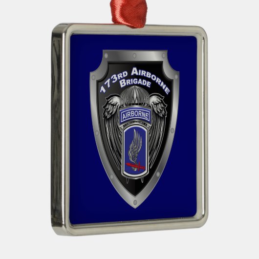 173rd Airborne Brigade Christmas Metalen Ornament (Rechts)