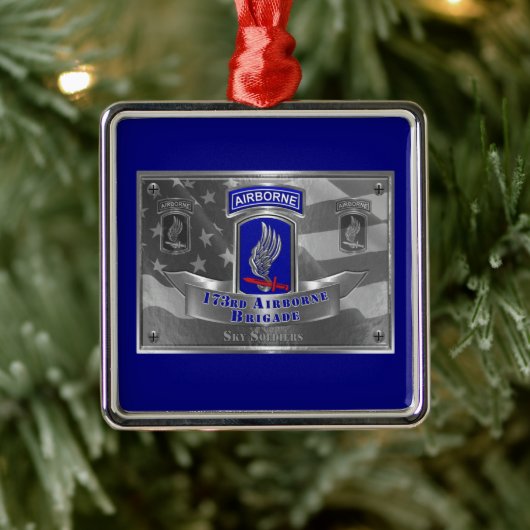 173rd Airborne Brigade Christmas Metalen Ornament (Boom)