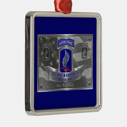 173rd Airborne Brigade Christmas Metalen Ornament (Rechts)