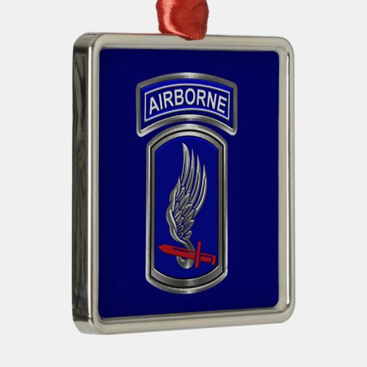173rd Airborne Brigade Christmas Metalen Ornament (Rechts)
