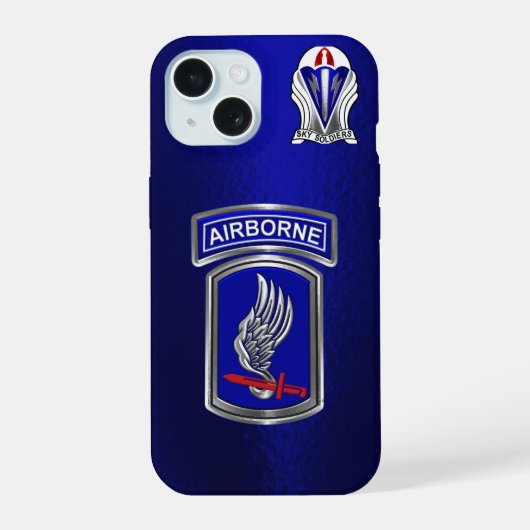 173rd Airborne Brigade iPhone 15 Case (Achterkant)