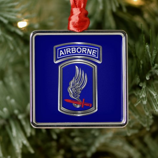 173rd Airborne Brigade Kerst Metalen Ornament (Boom)