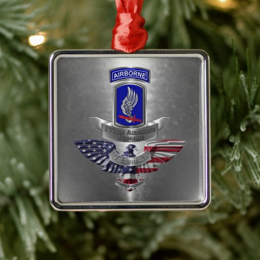 173rd Airborne Brigade Veteran Christmas Metalen Ornament (Boom)