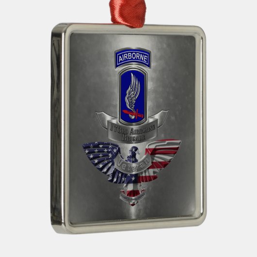 173rd Airborne Brigade Veteran Christmas Metalen Ornament (Rechts)