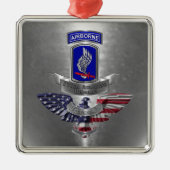 173rd Airborne Brigade Veteran Christmas Metalen Ornament (Voorkant)