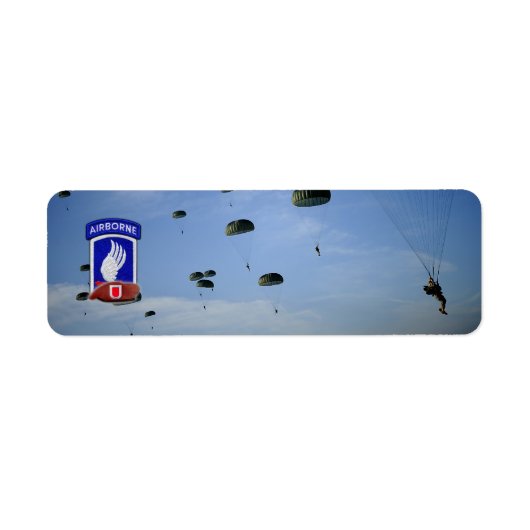 173rd Airborne Brigade veteranen retour adres Etiket (Voorkant)