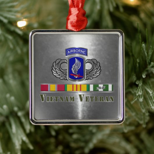 173rd Airborne Brigade Vietnam Vet Christmas Metalen Ornament (Boom)
