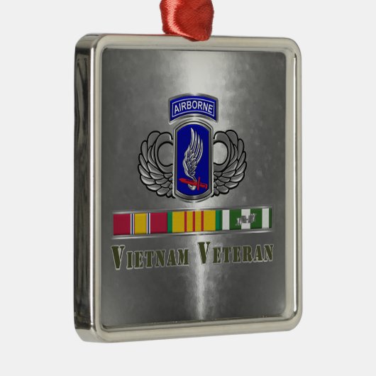 173rd Airborne Brigade Vietnam Vet Christmas Metalen Ornament (Rechts)
