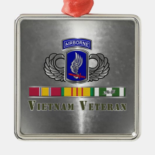 173rd Airborne Brigade Vietnam Vet Christmas Metalen Ornament (Voorkant)