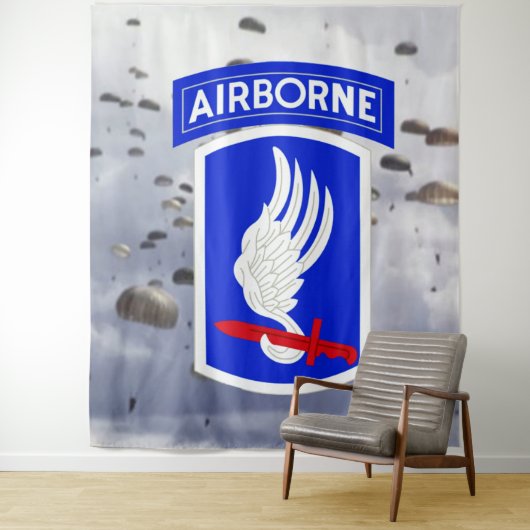 173rd AIRBORNE DIV. (SKY SOLDIERS) FOTO BKGND Wandkleed (In situ)
