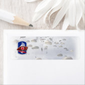 173rd Airborne Division Beret Patch Retouradres Etiket (Insitu)