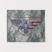 173rd Airborne “Trouw aan het dienen” Wandkleed (Voorkant (horizontaal))