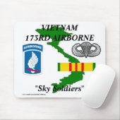173rd Airborne Vietnam mousepad 1/w Muismat (Met muis)