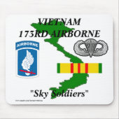173rd Airborne Vietnam mousepad 1/w Muismat (Voorkant)
