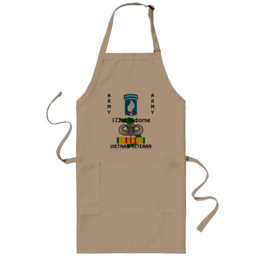 173rd Airborne Vietnam Veteran BBQ Apron 2/t Lang Schort (Voorkant)