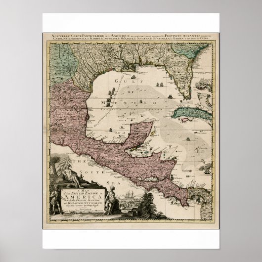 1742 kaart poster (Voorkant)