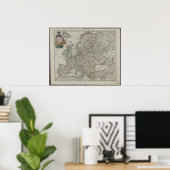 1745 Russische Academy Map of Europe Poster (Thuiskantoor)