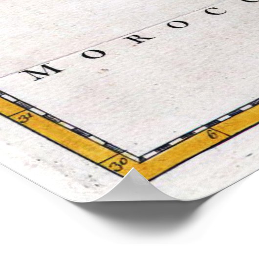 1745 Schildkaart of -kaart van het Middellandse-Ze Poster (Hoek)