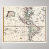 1747 Bowen Map of North America and South America Poster (Voorkant)