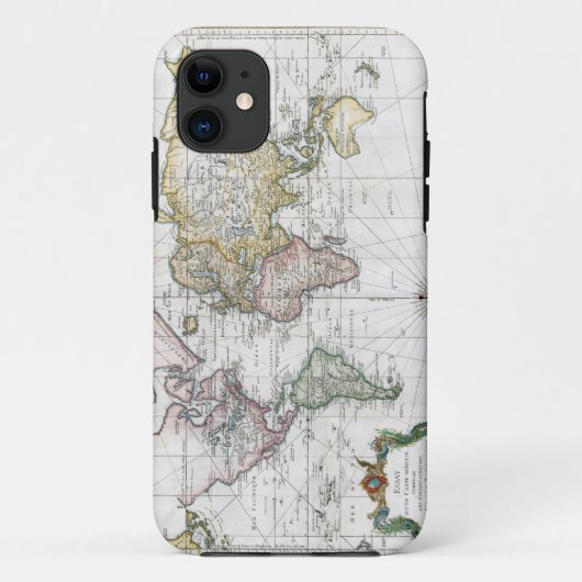 1748 Wereldkaart Case-Mate iPhone Case (Achterkant)