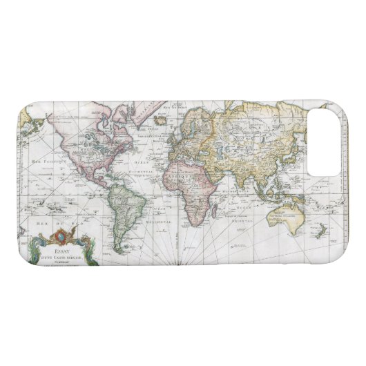 1748 Wereldkaart Case-Mate iPhone Case (Achterkant (Horizontaal))