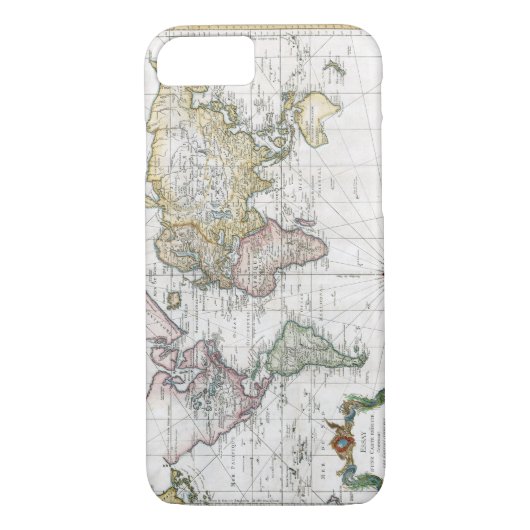 1748 Wereldkaart Case-Mate iPhone Case (Achterkant)