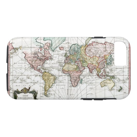 1748 Wereldkaart Case-Mate iPhone Case (Achterkant (Horizontaal))