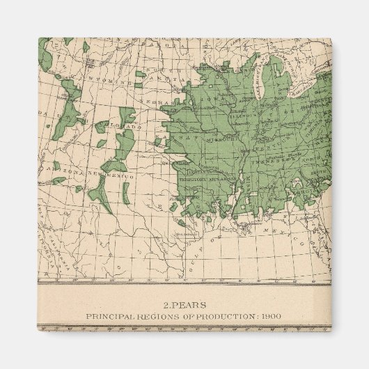 174 Appelen, peren, hoofdgebieden Magneet (Voorkant)