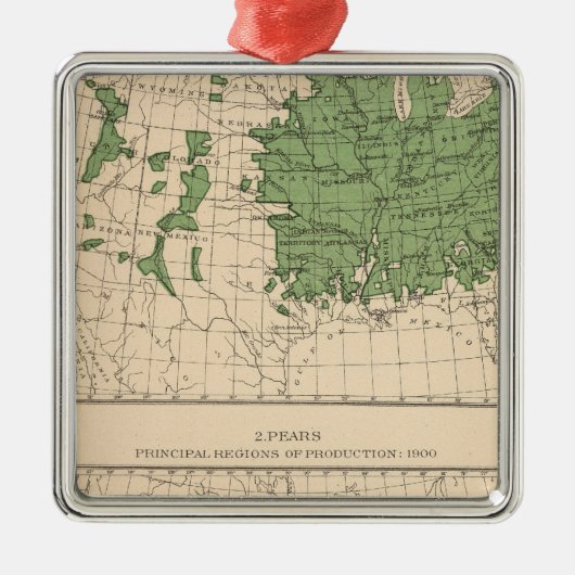 174 Appelen, peren, hoofdgebieden Metalen Ornament (Voorkant)