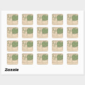 174 Appelen, peren, hoofdgebieden Vierkante Sticker (Vel)